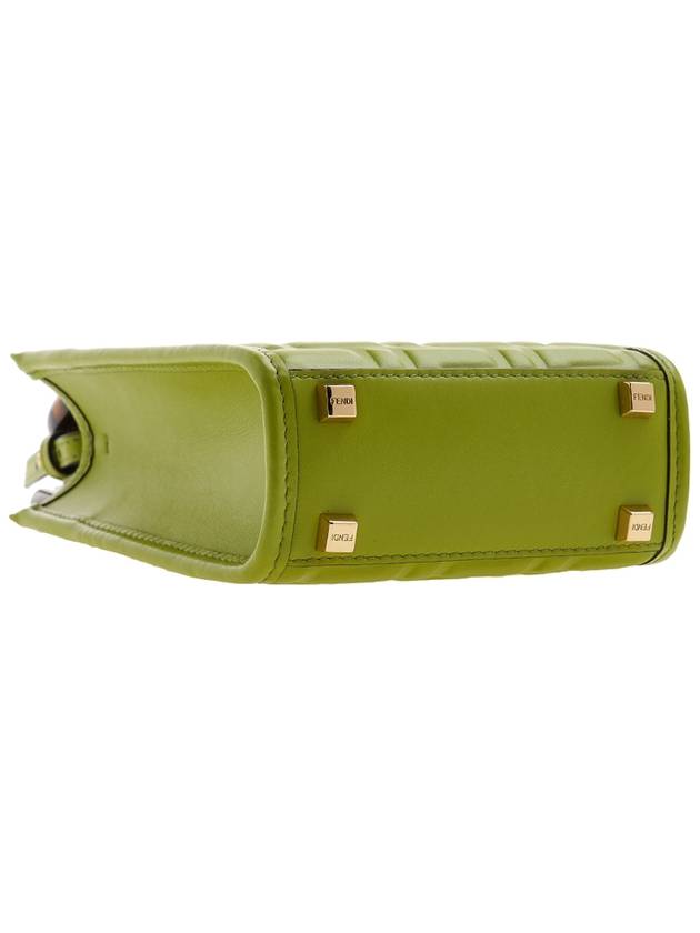 Mini Sunshine FF Embossed Leather Cross Bag Green - FENDI - BALAAN 6