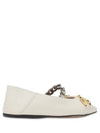 Horsebit Leather Ballerina White - GUCCI - BALAAN.