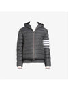 Poly Twill Down Filled 4-Bar Ski Padding Grey - THOM BROWNE - BALAAN 4