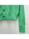 Face Crew Neck Cardigan Bright Green - ACNE STUDIOS - BALAAN 7