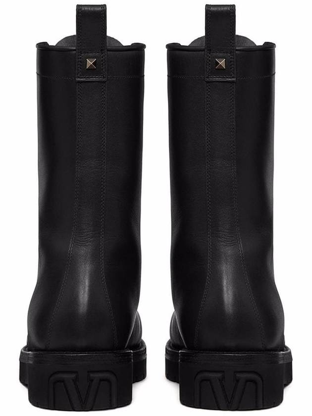 Combat Ankle Boots Black - VALENTINO - BALAAN 3