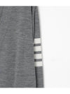 Men's Sustainable Classic Diagonal Wool Cardigan Pale Grey - THOM BROWNE - BALAAN 6