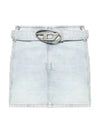 Denim Short H Line Skirt Blue - DIESEL - BALAAN 2