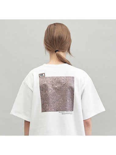 RE Square Campaign Granite Short Sleeve T-Shirt White - REPLAYCONTAINER - BALAAN 1