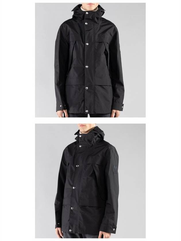 Heart Logo Hooded Jacket Black - AMI - BALAAN 5