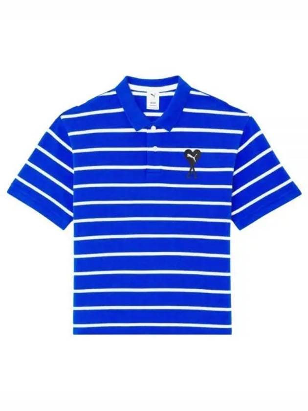 Logo Stripe Polo Shirt Blue - PUMA - BALAAN 2