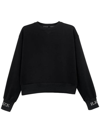 Jacquard Sweat Shirt BLACK - ILROZE - BALAAN 1