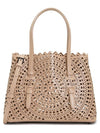 Mina 25 Circle Punching Mini Tote Bag Salmon - ALAIA - BALAAN 2