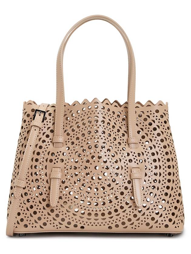 Mina 25 Circle Punching Mini Tote Bag Salmon - ALAIA - BALAAN 2