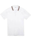 Collar Detail Polo Shirt White - BURBERRY - BALAAN 2