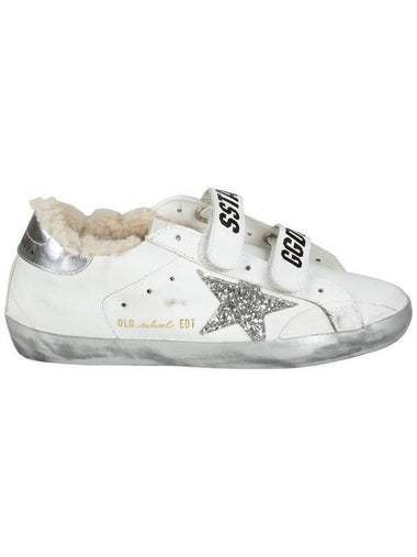 Old School Glitter Low Top Sneakers Silver White - GOLDEN GOOSE - BALAAN 1