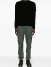 Stretch Cotton Tela Paracadute Cargo Straight Pants Dark Green - STONE ISLAND - BALAAN 4