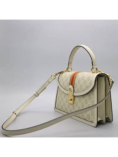 651055 Ophidia Web Small Beige White Canvas GG Top Handle Tote Bag Shoulder Strap 2WAY - GUCCI - BALAAN 2