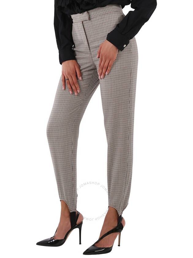 Burberry Houndstooth Check Stretch Wool Tailored Jodhpurs In Antique Yellow, Brand Size 4 (US Size 2) - BURBERRY - BALAAN 2