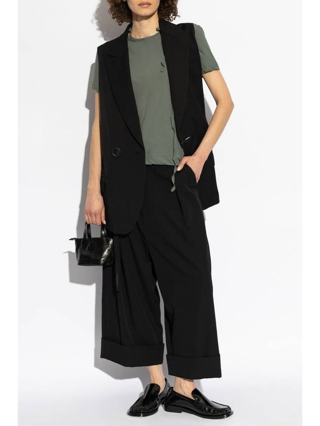 Yohji Yamamoto Wool Vest, Women's, Black - YOHJI YAMAMOTO - BALAAN 2