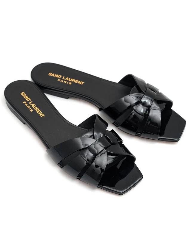 Tribute Patent Leather Mules Black - SAINT LAURENT - BALAAN 3