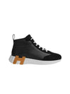 Bouncing Hip Hop Suede High Top Sneakers Noir - HERMES - BALAAN 1