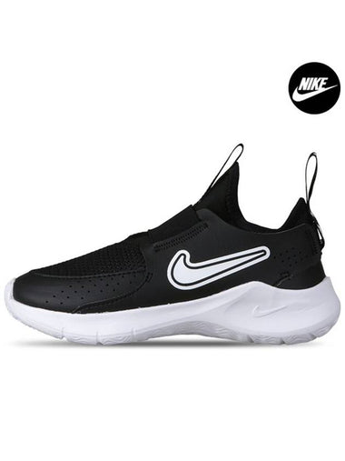 Kids Flex Runner 3 Low Top Sneakers White Black - NIKE - BALAAN 1