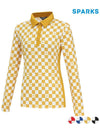 Logo Checkered Long Sleeve Collar T-Shirt SO1LTS101 - SPARKS - BALAAN 3