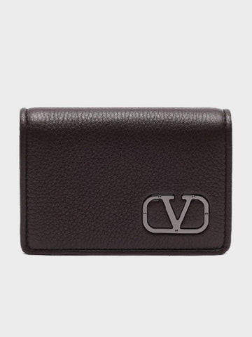 V logo men's card wallet 3Y2P0U53 YGP KG8 - VALENTINO - BALAAN 1