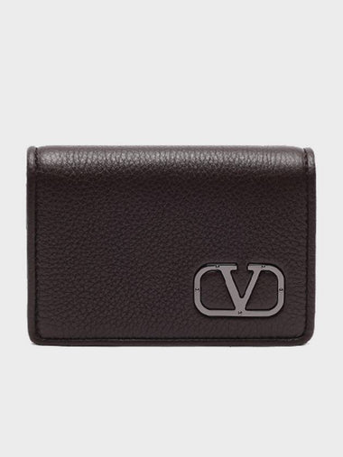 V logo men's card wallet 3Y2P0U53 YGP KG8 - VALENTINO - BALAAN 1