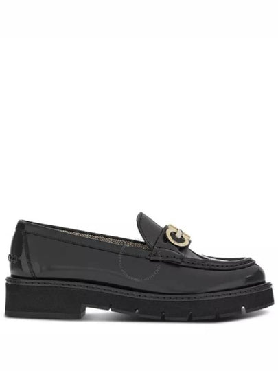 Gancini Buckle Chunky Sole Leather Loafers Black - SALVATORE FERRAGAMO - BALAAN 2