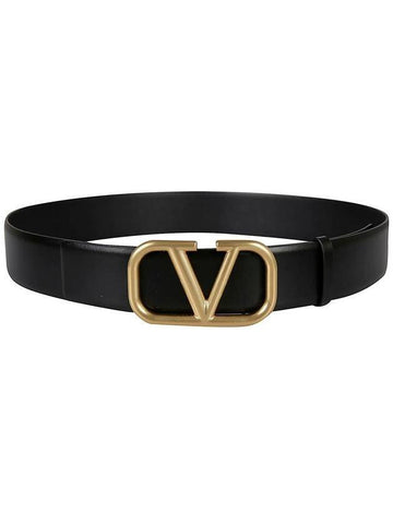 Men's V Logo Signature Belt Black - VALENTINO - BALAAN 1