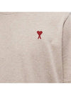 Small Heart Logo Boxy Fit Short Sleeve T-shirt Heather Light Beige - AMI - BALAAN 3