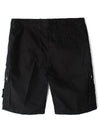 Logo Cotton Slim Cargo Shorts Black - STONE ISLAND - BALAAN 3