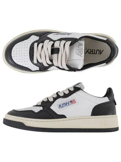 Medalist Leather Low Top Sneakers White Black - AUTRY - BALAAN 2