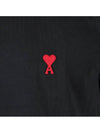 Small heart logo short sleeve t shirt black - AMI - BALAAN 7