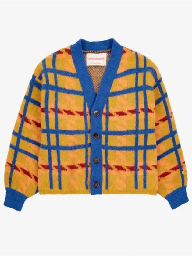 Madras Check Jacquard Cardigan B224AC122 Italian Kids - BOBO CHOSES - BALAAN 2