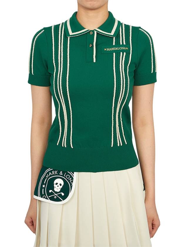 Golf Wear Women s Collar Short Sleeve Knit MLW 4A AB02 GREEN - MARK & LONA - BALAAN 1