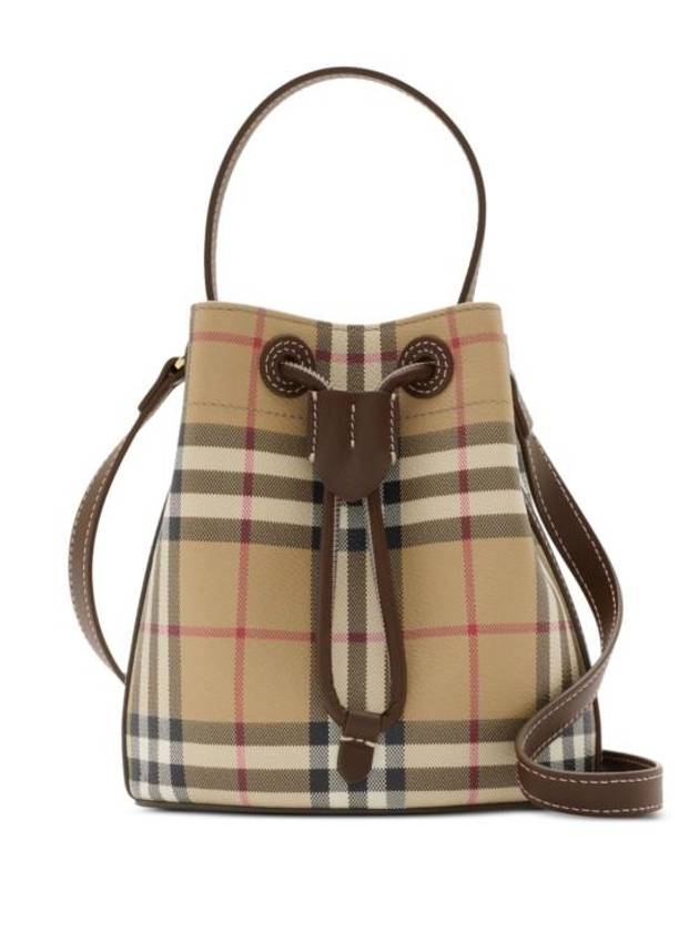 Check Mini Bucket Bag Archive Beige - BURBERRY - BALAAN 2