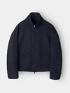 Semi overfit two way high neck full zip up knit navy - INDUST - BALAAN 6