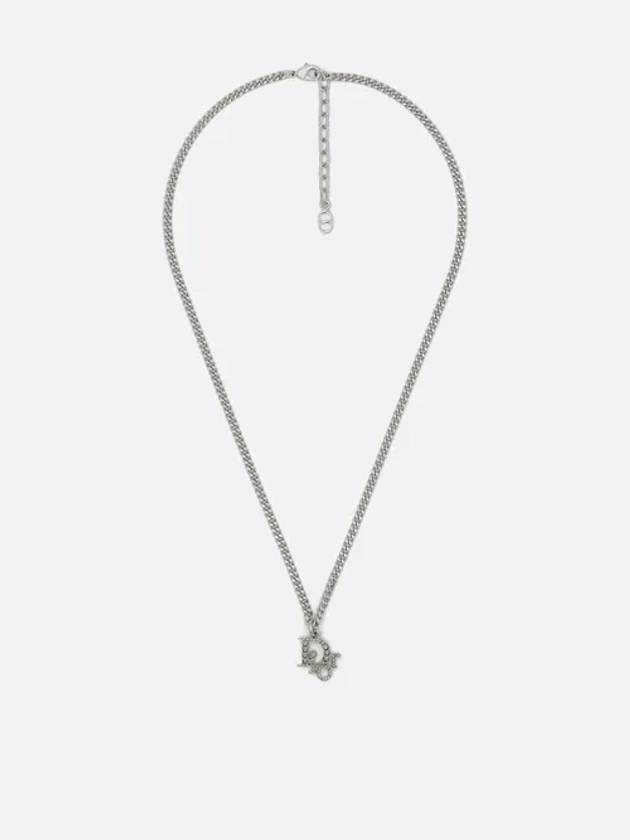 Oblique Pendant Necklace Silver - DIOR - BALAAN 5