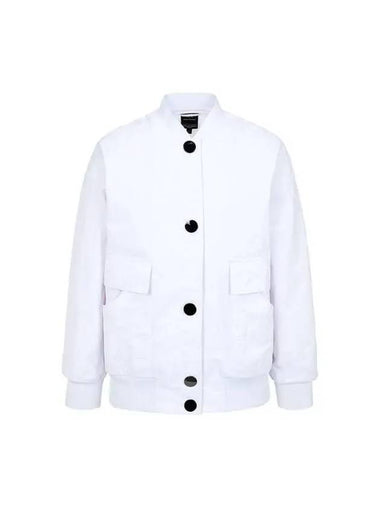 Women s Snap Button Nylon Blouson White 270550 - ARMANI EXCHANGE - BALAAN 1