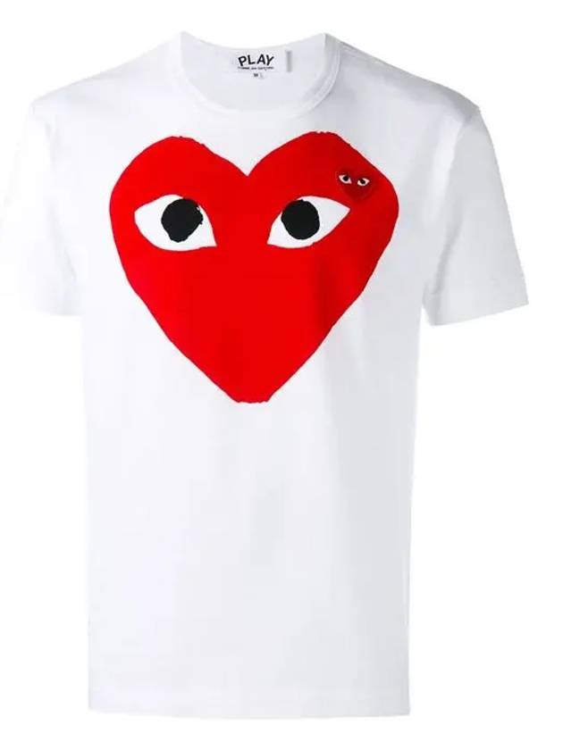 P1T026 Big Heart Short Sleeve TShirt - COMME DES GARCONS PLAY - BALAAN 2