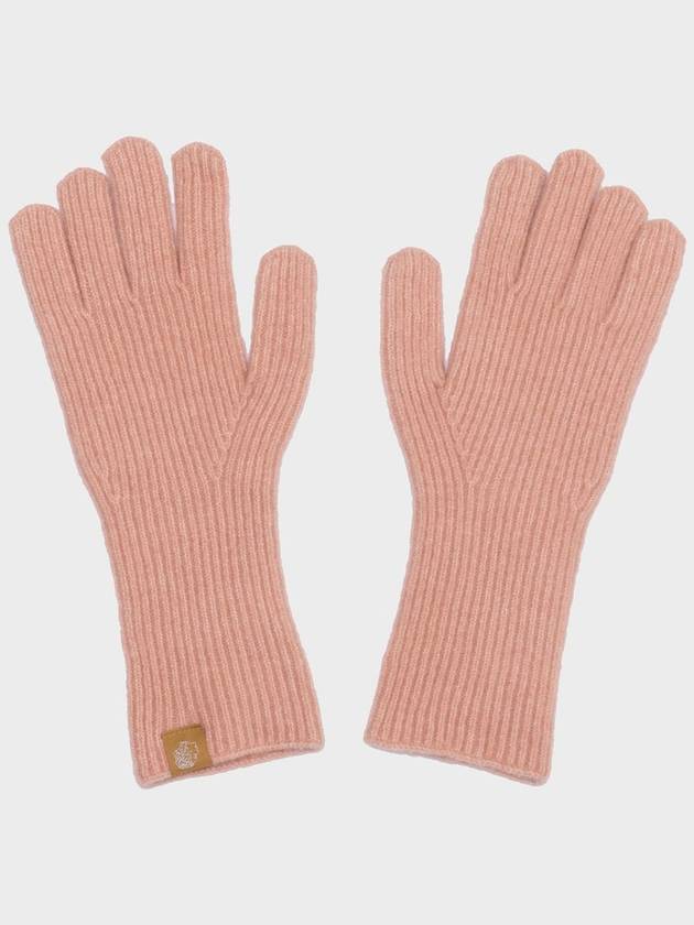 Knit gloves muffler set pink - RECLOW - BALAAN 6