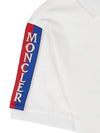 Stripe Trimming Logo Short Sleeve Polo Shirt White - MONCLER - BALAAN 5