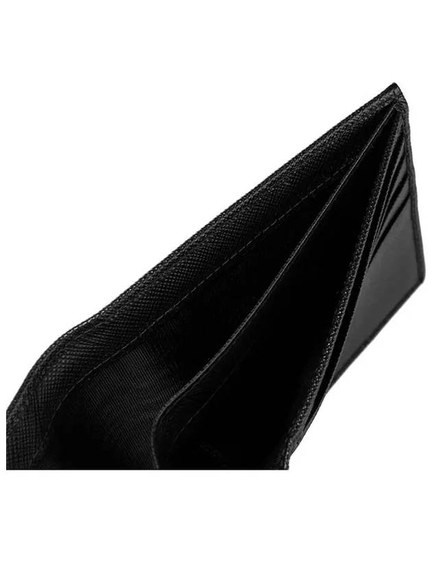 Saffiano Leather Half Wallet Black - PRADA - BALAAN 5