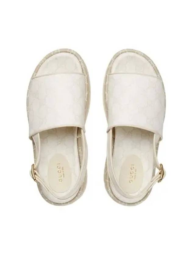 GG Platform Supreme Canvas Sandals White - GUCCI - BALAAN 3