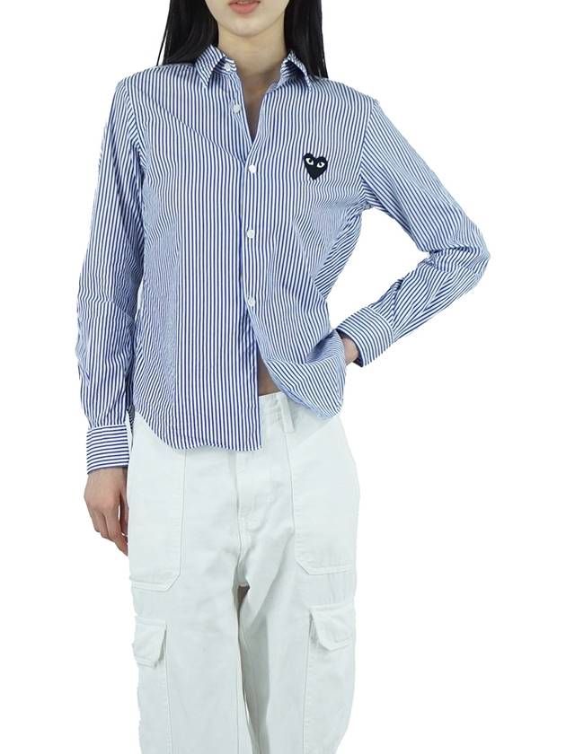 Wappen Stripe Shirt Blue - COMME DES GARCONS - BALAAN 3