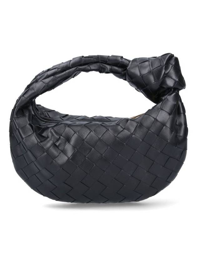 Jodie Intrecciato Small Tote Bag Black - BOTTEGA VENETA - BALAAN 3