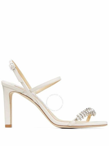 Jimmy Choo Meira 85 Leather Sandals, Brand Size 39.5 ( US Size 9.5 ) - JIMMY CHOO - BALAAN 1