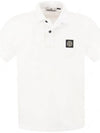 Men's Logo Patch Polo Shirt White - STONE ISLAND - BALAAN 2