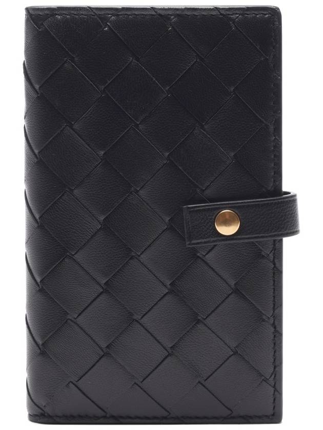 Intrecciato French Medium Wallet Black - BOTTEGA VENETA - BALAAN 3