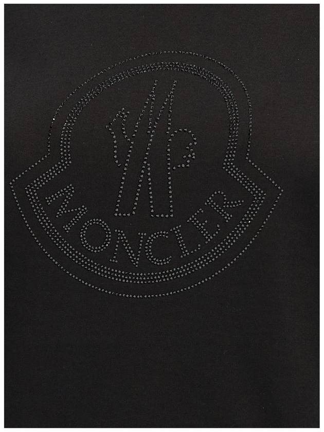 Crystal Logo Short Sleeve T-Shirt Black - MONCLER - BALAAN 5