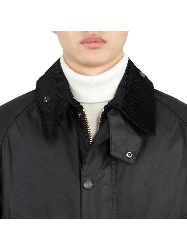 Bedale Wax Half Lined Jacket Black - BARBOUR - BALAAN 11