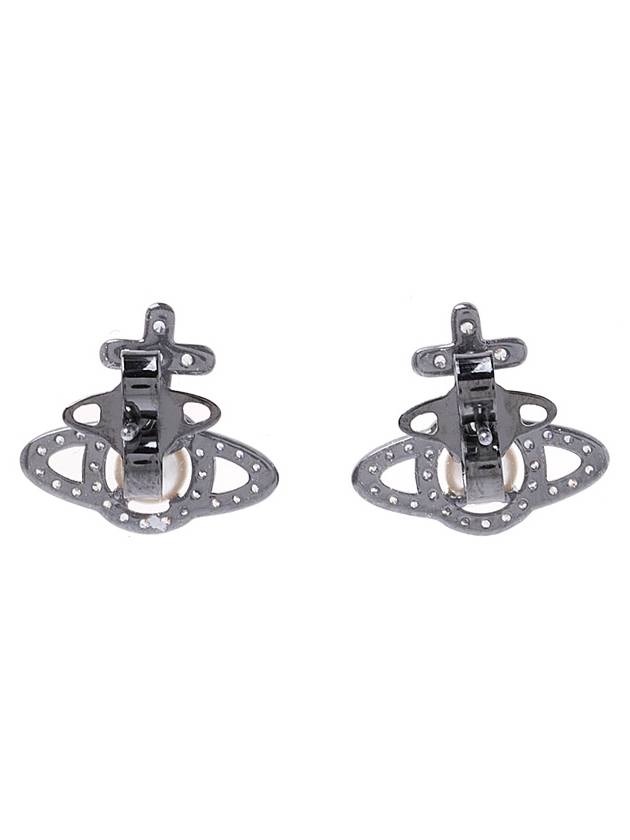 Women's Olympia Pearl Earrings Dark Silver - VIVIENNE WESTWOOD - BALAAN 4